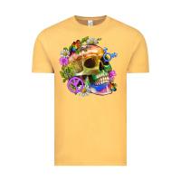 Vintage Mustard Pride Skull And Transgender Symbol With Peace Vintage Tee - BundleAndBundleShop