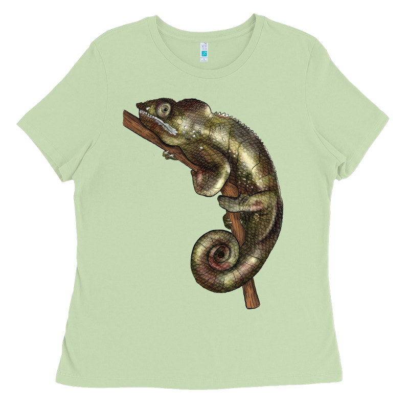 Green Chameleon Lizard Illustrations Ladies Tee by LillyAllenDesigns | Teevron