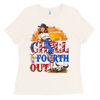 Bone Chill the fourth out 4th of july Ladies Tee - NancyCooperArtShop