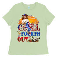 Chill The Fourth Out 4th Of July Ladies Tee | Teevron