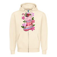 Sandshell pink christmas socks Zipper Hoodie - CowGirlArtShop