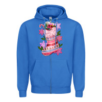 True Royal pink christmas socks Zipper Hoodie - CowGirlArtShop