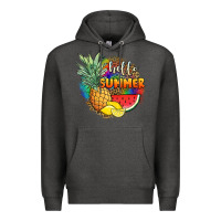 Charcoal Heather hello summer pineapple Premium Hoodie - JahusDesignShop