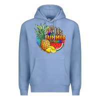 Colony Blue hello summer pineapple Premium Hoodie - JahusDesignShop