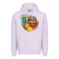 Lilac hello summer pineapple Premium Hoodie - JahusDesignShop
