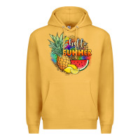 Mustard hello summer pineapple Premium Hoodie - JahusDesignShop