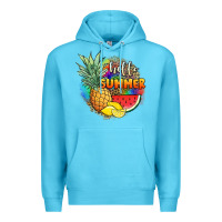 Ocean Blue hello summer pineapple Premium Hoodie - JahusDesignShop