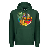 Sports Green hello summer pineapple Premium Hoodie - JahusDesignShop