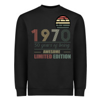 Black Vintage 1970 Limited Edition 50 Years Of Being Awe Heavyweight Sweatshirt - Bettercallsaul