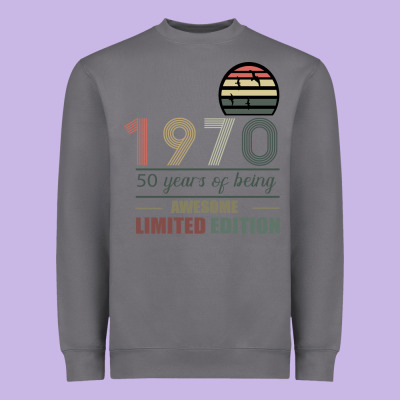 Vintage 1970 Limited Edition 50 Years Of Being Awe Heavyweight Sweatshirt Designed By Bettercallsaul