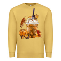 Antique Gold Pumpkin Spice Coffee Premium Sweatshirt - FaDigitalArtStudio