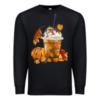 Black Pumpkin Spice Coffee Premium Sweatshirt - FaDigitalArtStudio
