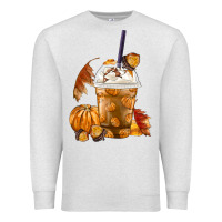 Oatmeal Heather Pumpkin Spice Coffee Premium Sweatshirt - FaDigitalArtStudio