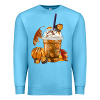 Ocean Blue Pumpkin Spice Coffee Premium Sweatshirt - FaDigitalArtStudio