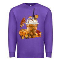 Purple Pumpkin Spice Coffee Premium Sweatshirt - FaDigitalArtStudio