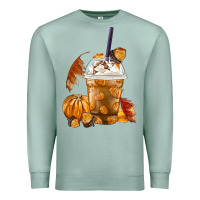 Seafoam Pumpkin Spice Coffee Premium Sweatshirt - FaDigitalArtStudio