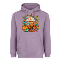Lavender Thanksgiving Frappe Coffee Heavyweight Hoodie - FaDigitalArtStudio