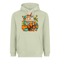 Matcha Thanksgiving Frappe Coffee Heavyweight Hoodie - FaDigitalArtStudio