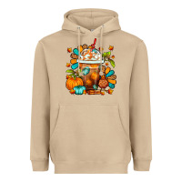 Thanksgiving Frappe Coffee Heavyweight Hoodie | Teevron