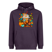 Plum Thanksgiving Frappe Coffee Heavyweight Hoodie - FaDigitalArtStudio