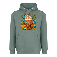 Sage Thanksgiving Frappe Coffee Heavyweight Hoodie - FaDigitalArtStudio