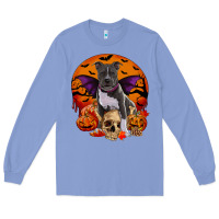 Colony Blue halloween pitbull dog Long Sleeve Tee - RanaPortraitStore
