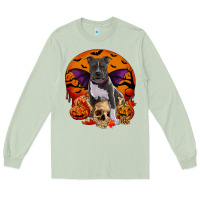 Matcha halloween pitbull dog Long Sleeve Tee - RanaPortraitStore
