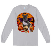 Moon Dust halloween pitbull dog Long Sleeve Tee - RanaPortraitStore