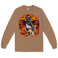 Toasted Coconut halloween pitbull dog Long Sleeve Tee - RanaPortraitStore
