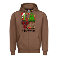 Chestnut love teacher life christmas Zipper Hoodie - CowGirlArtShop