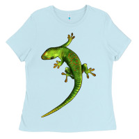 Baby Blue Green Lizard Illustrations Ladies Tee - LillyAllenDesigns