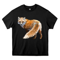Black Red Fox Heavy Core Tee - LillyAllenDesigns