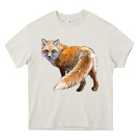 Cream Red Fox Heavy Core Tee - LillyAllenDesigns