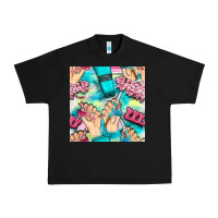 Black hand cream and nail tools with serape and glitter seamless pattern bbs Urban Heavy Tee - BundleAndBundleShop