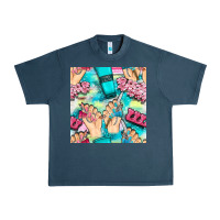 Midnight Navy hand cream and nail tools with serape and glitter seamless pattern bbs Urban Heavy Tee - BundleAndBundleShop