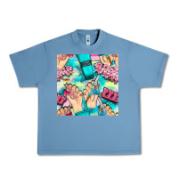 Pebble Blue hand cream and nail tools with serape and glitter seamless pattern bbs Urban Heavy Tee - BundleAndBundleShop