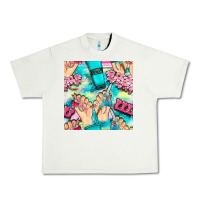 Pistachio hand cream and nail tools with serape and glitter seamless pattern bbs Urban Heavy Tee - BundleAndBundleShop