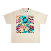 Sandshell hand cream and nail tools with serape and glitter seamless pattern bbs Urban Heavy Tee - BundleAndBundleShop