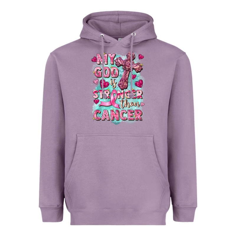 My God Is Stronger Than Cancer Heavyweight Hoodie by FaDigitalArtStudio | Teevron