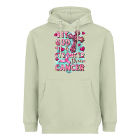 Matcha My God is stronger than Cancer Heavyweight Hoodie - FaDigitalArtStudio