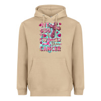 Mushroom My God is stronger than Cancer Heavyweight Hoodie - FaDigitalArtStudio