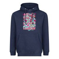 Navy My God is stronger than Cancer Heavyweight Hoodie - FaDigitalArtStudio