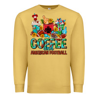 Antique Gold Coffee And American Football Coffee Cups Premium Sweatshirt - FaDigitalArtStudio