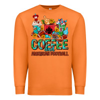 Carrot Coffee And American Football Coffee Cups Premium Sweatshirt - FaDigitalArtStudio