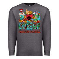 Charcoal Heather Coffee And American Football Coffee Cups Premium Sweatshirt - FaDigitalArtStudio