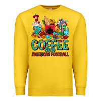 Lemon Coffee And American Football Coffee Cups Premium Sweatshirt - FaDigitalArtStudio