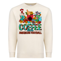Sandshell Coffee And American Football Coffee Cups Premium Sweatshirt - FaDigitalArtStudio