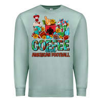 Seafoam Coffee And American Football Coffee Cups Premium Sweatshirt - FaDigitalArtStudio