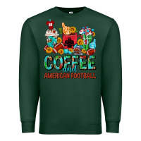Sports Green Coffee And American Football Coffee Cups Premium Sweatshirt - FaDigitalArtStudio
