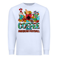 White Coffee And American Football Coffee Cups Premium Sweatshirt - FaDigitalArtStudio